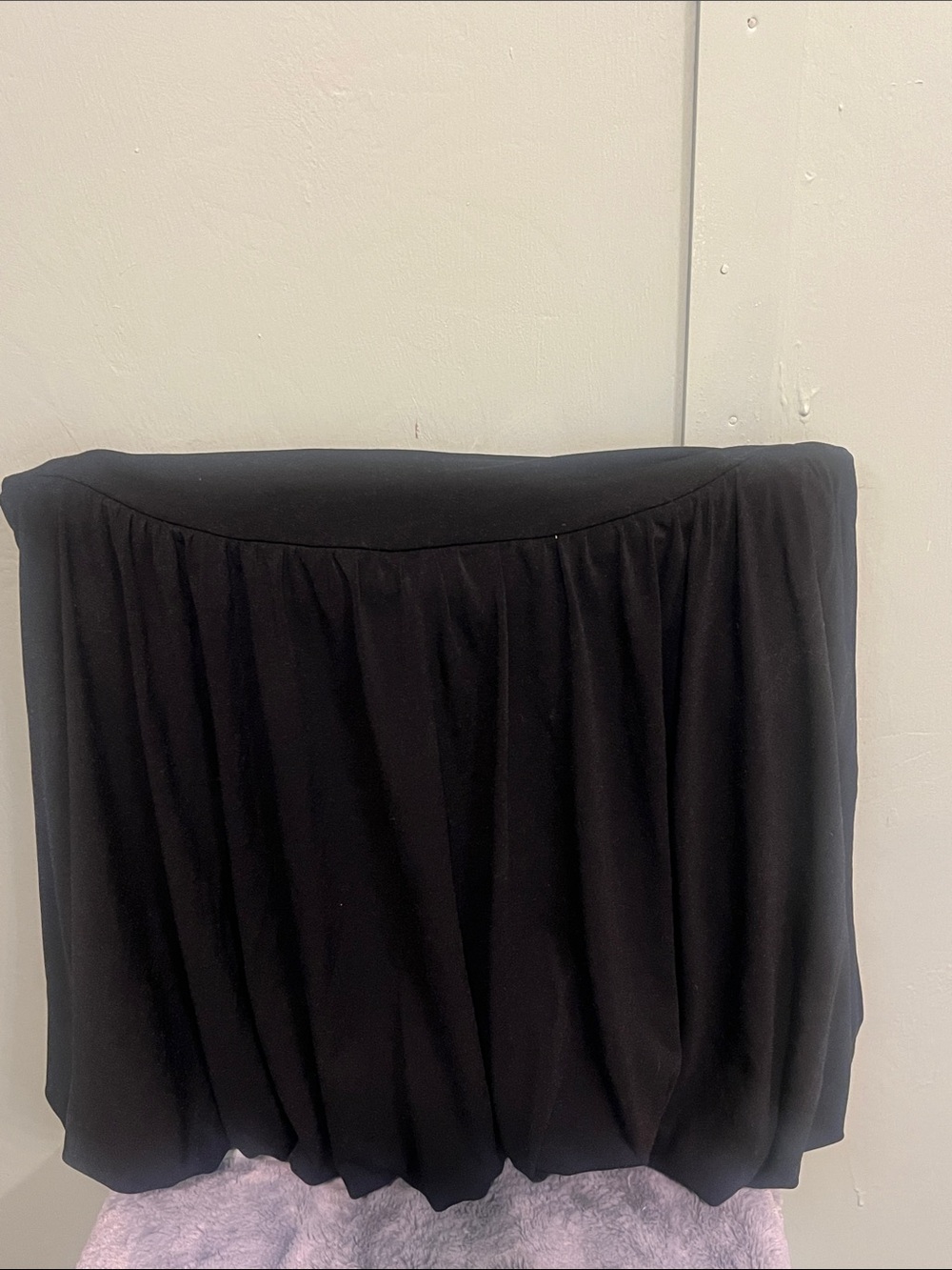 Classic Black Strapless Skater Skirt